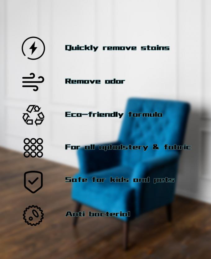 Kit per la cura dei mobili in tessuto Sedile auto Divani in tessuto bianco Pulizzatore Sapone Spray liquido Pulizzatore e deodorante in tessuto 1