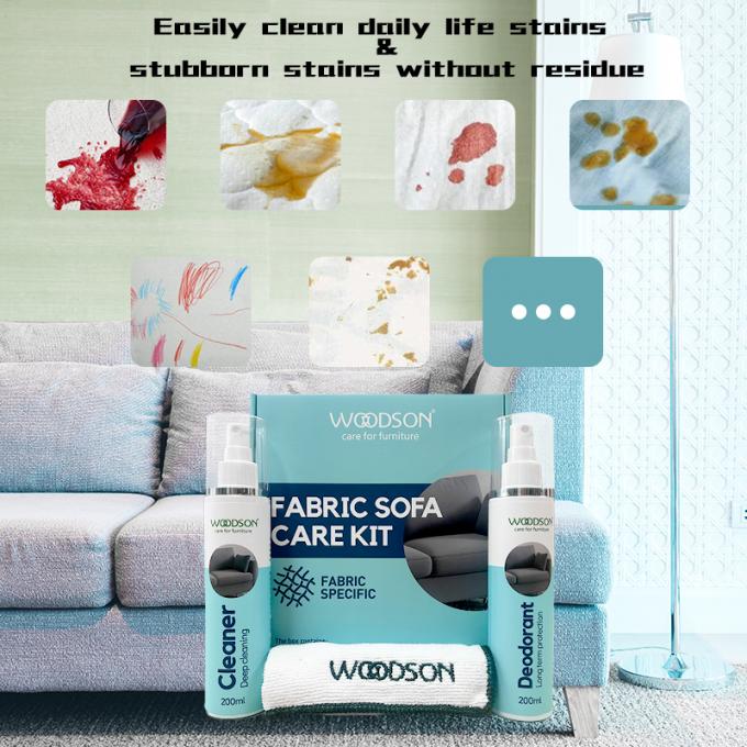 Kit per la cura dei mobili in tessuto Sedile auto Divani in tessuto bianco Pulizzatore Sapone Spray liquido Pulizzatore e deodorante in tessuto 2